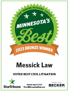 Minnesota's Best 2023 Bronze Winner Messick Law Voted Best Civil Litigation