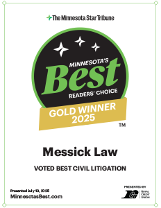 Minnesota's Best Readers choice | Gold Winner 2025 | Messick Law Voted Best Civil Litigation