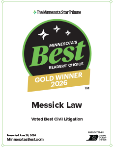 Minnesota's Best Readers choice | Gold Winner 2026 | Messick Law Voted Best Civil Litigation
