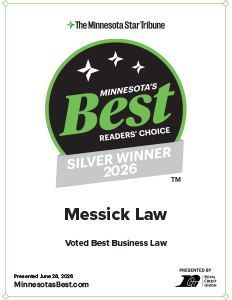 Minnesota's Best Readers choice | Silver Winner 2026 | Messick Law Voted Best Bussiness Law