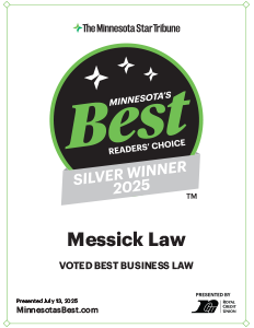 Minnesota's Best Readers choice | Silver Winner 2025 | Messick Law Voted Best Bussiness Law